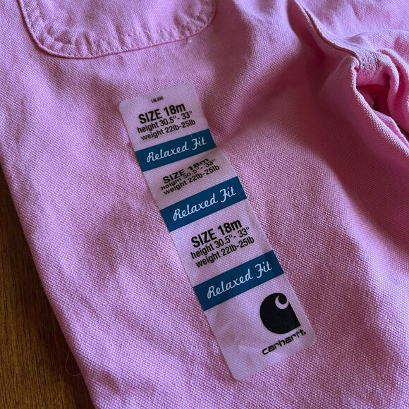 Carhartt pink overalls 18m NWOT - Picture 5 of 8